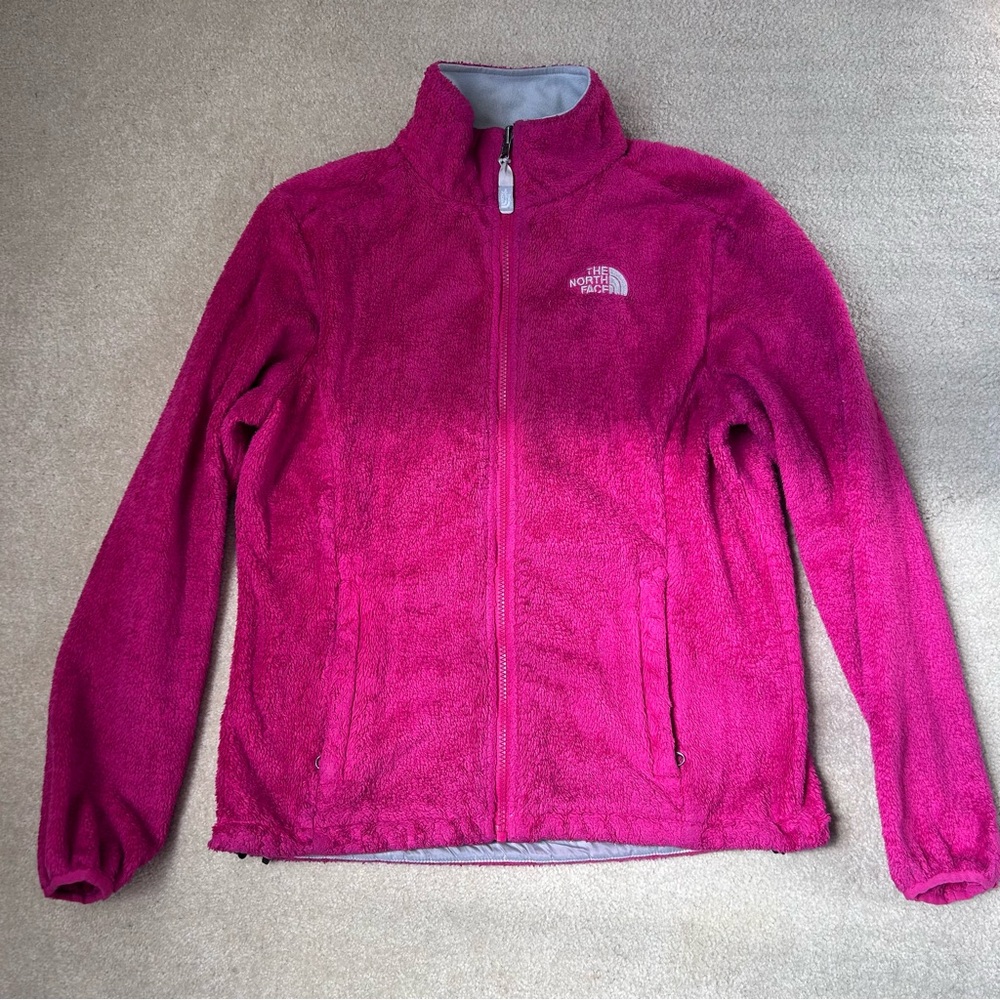 The North Face Jacket Womens Medium M Pink Osito Fleece Full Zip Up Jacket